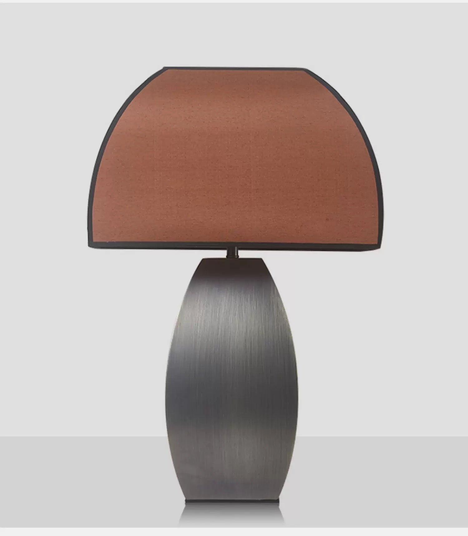 Modern Iron Table Lamp with Dark Fabric Shade for Living Room or Bedroom - Art Deco Lamps