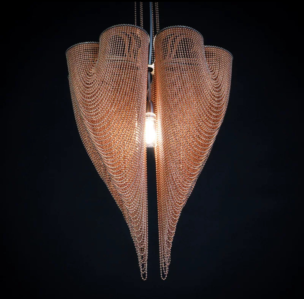 Luxury Clover Mesh Chandelier ?? Modern Lighting with Elegant Metal Drapes for High-end Interiors - Chandeliers