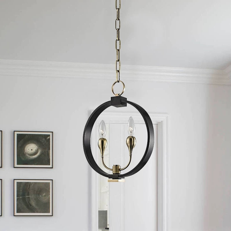 Modern Orb Candelabra Chandelier with Brass and Iron – Statement Lighting for Dining Room or Entryway - Pendant Lamps