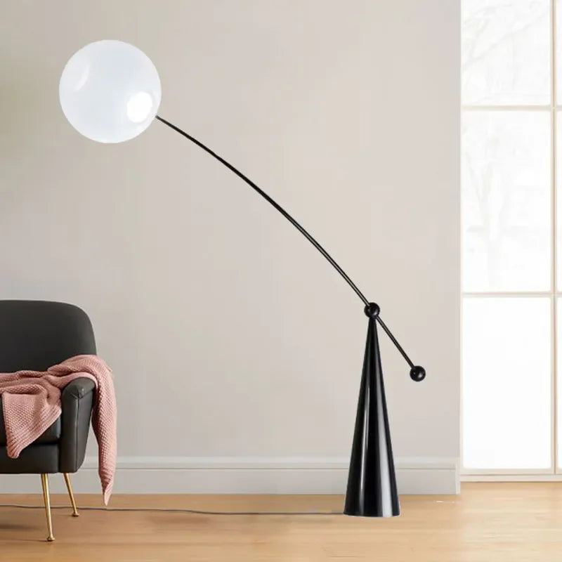 Modern Stainless Steel & Glass Floor Lamp For Living Room - Lamps