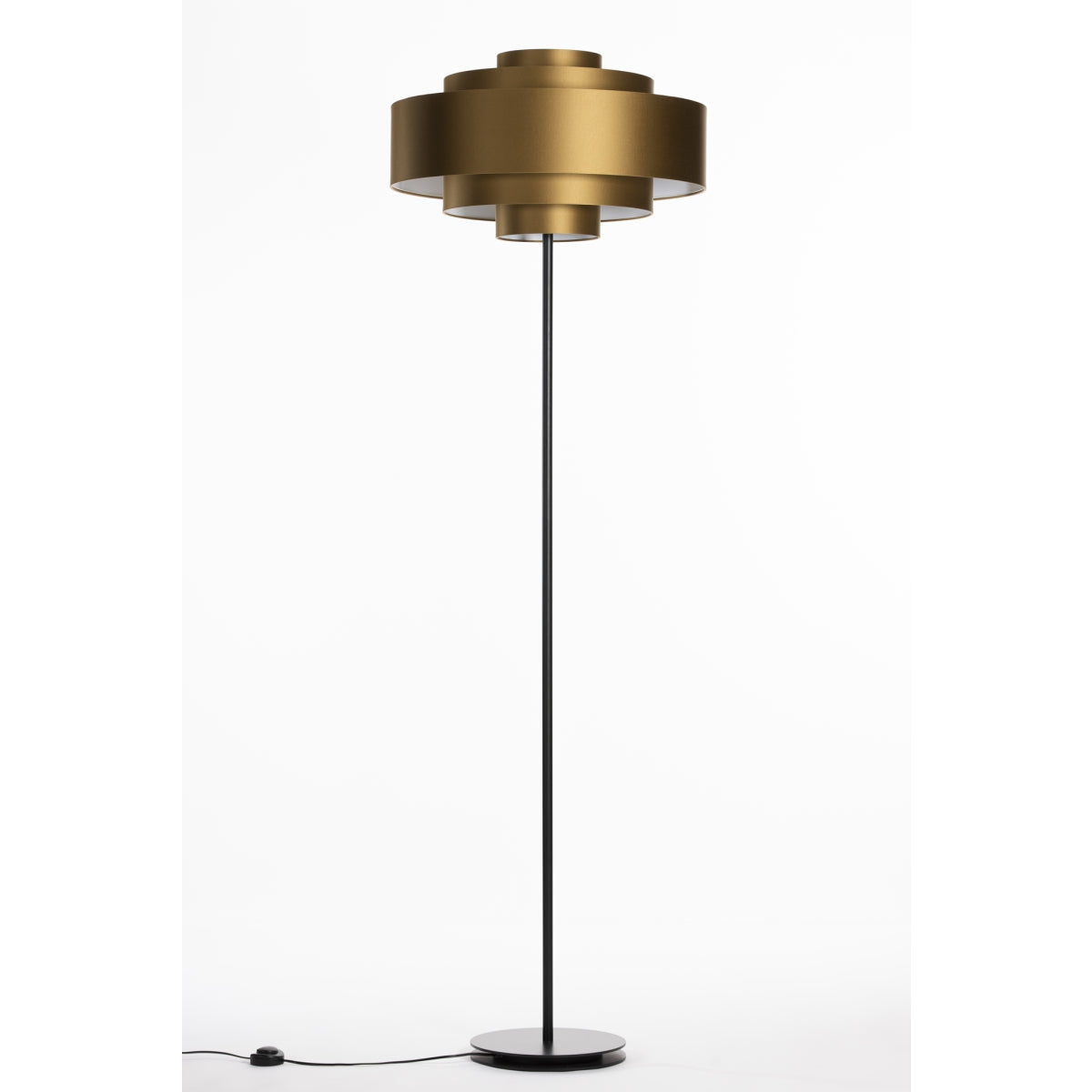 Shop for Floor Lamps - Mid Century Modern - Copper Tiered Lampshade