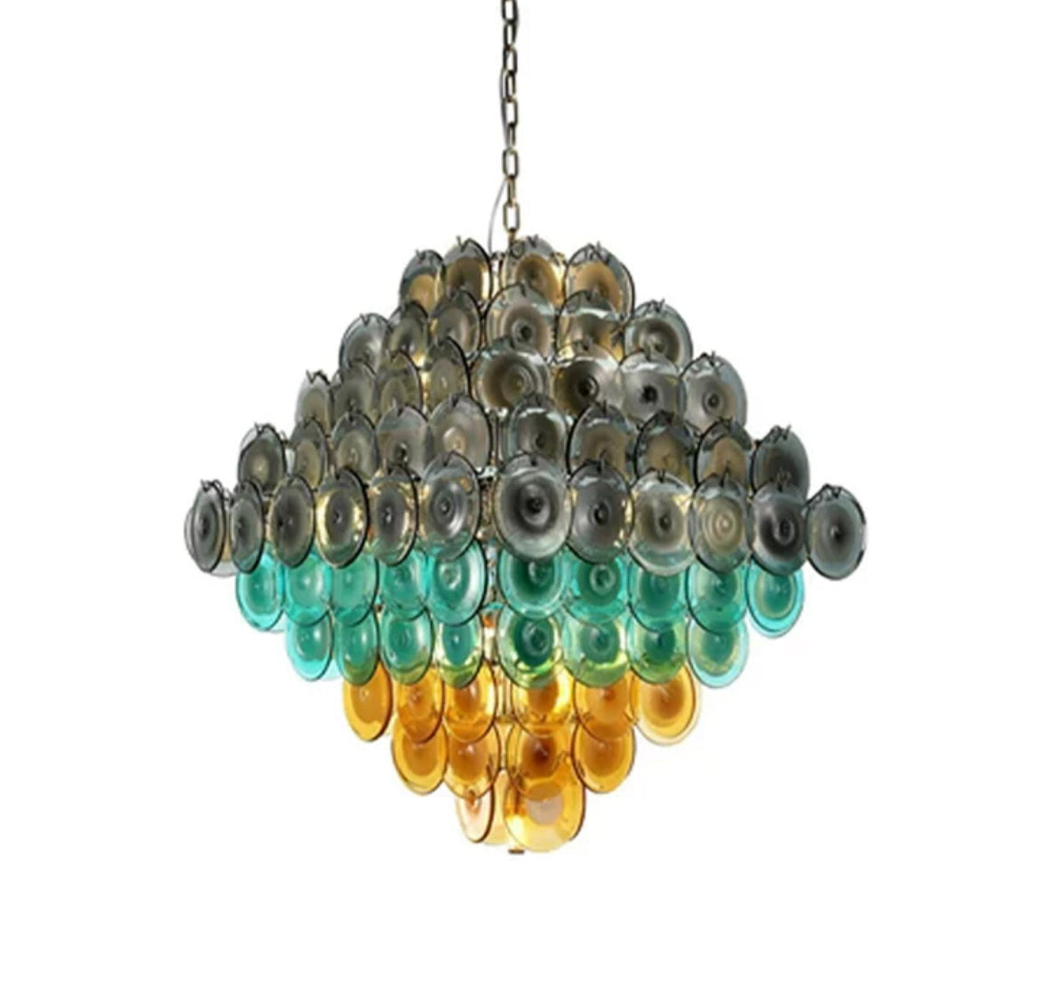 Murano Round Glass Chandelier for Modern and Eclectic Interiors - Chandeliers