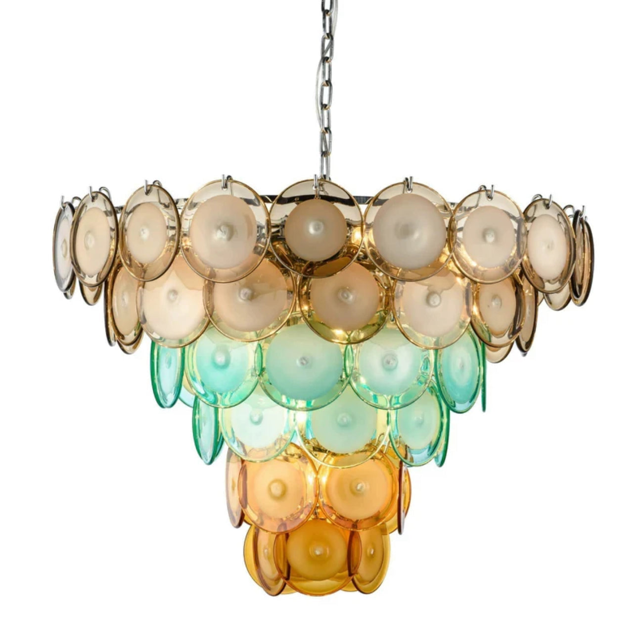 Murano Round Glass Chandelier for Modern and Eclectic Interiors - Chandeliers