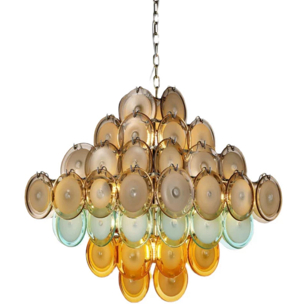 Murano Round Glass Chandelier for Modern and Eclectic Interiors - Chandeliers