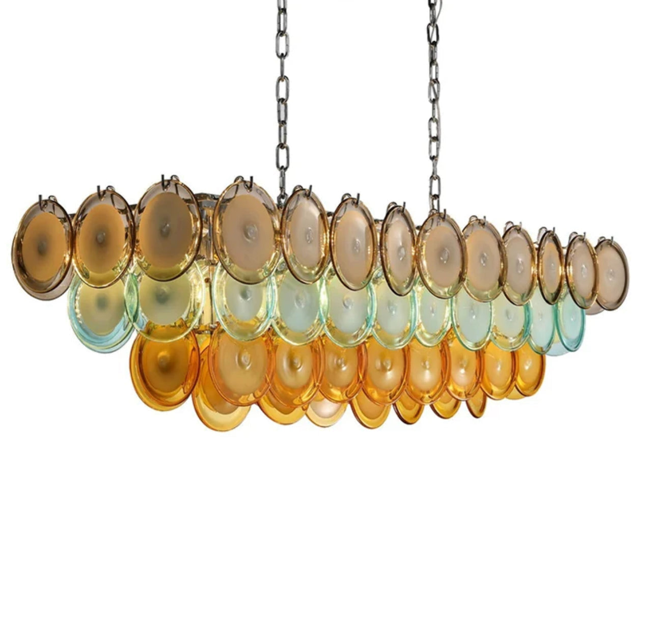 Murano Round Glass Chandelier for Modern and Eclectic Interiors - Chandeliers