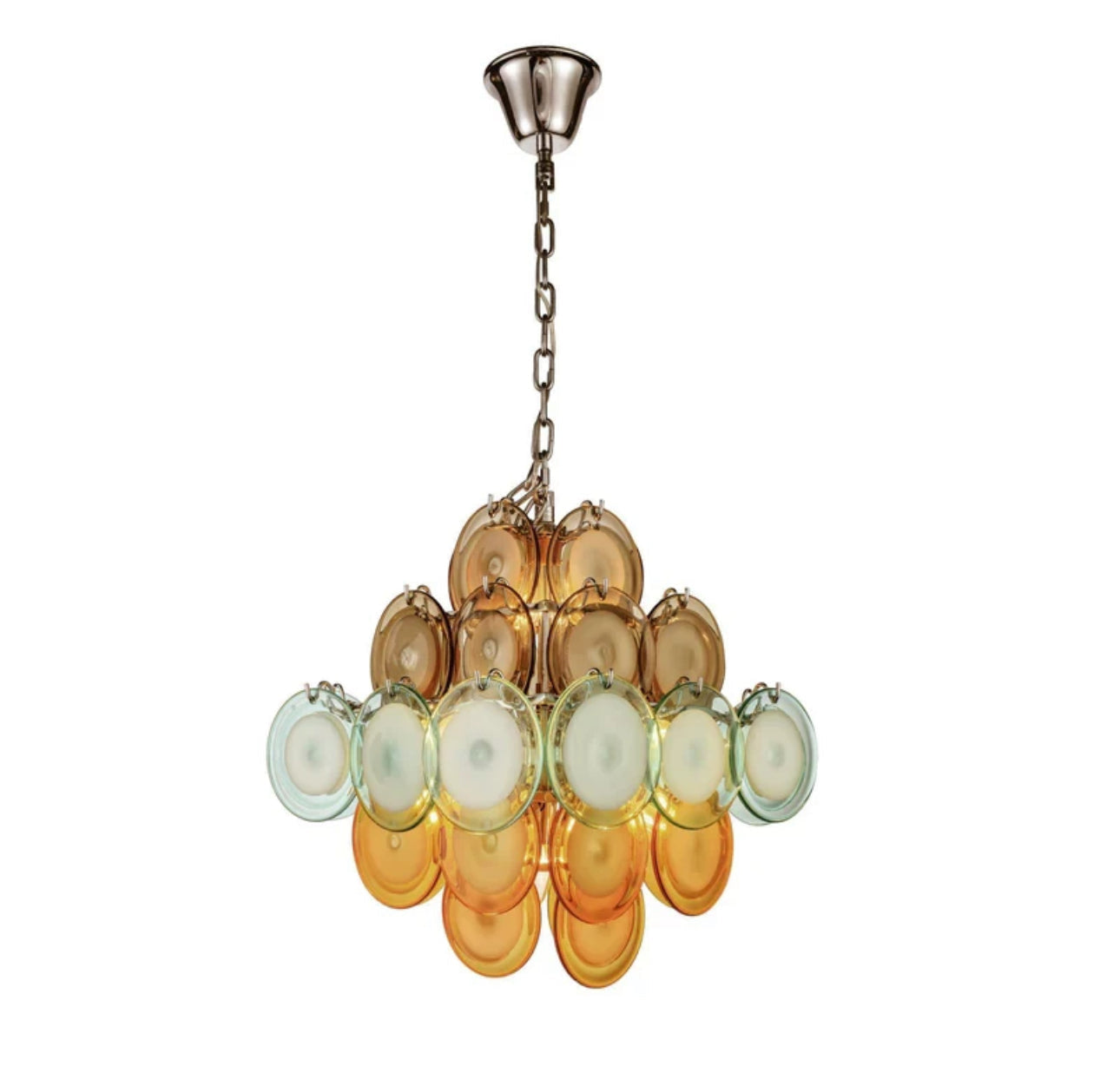 Murano Round Glass Chandelier for Modern and Eclectic Interiors - Chandeliers