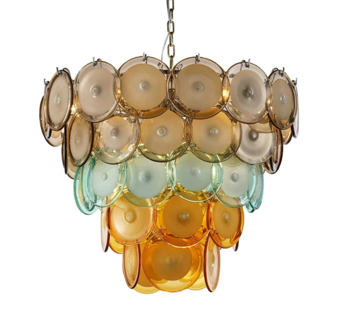 Murano Round Glass Chandelier for Modern and Eclectic Interiors - Chandeliers