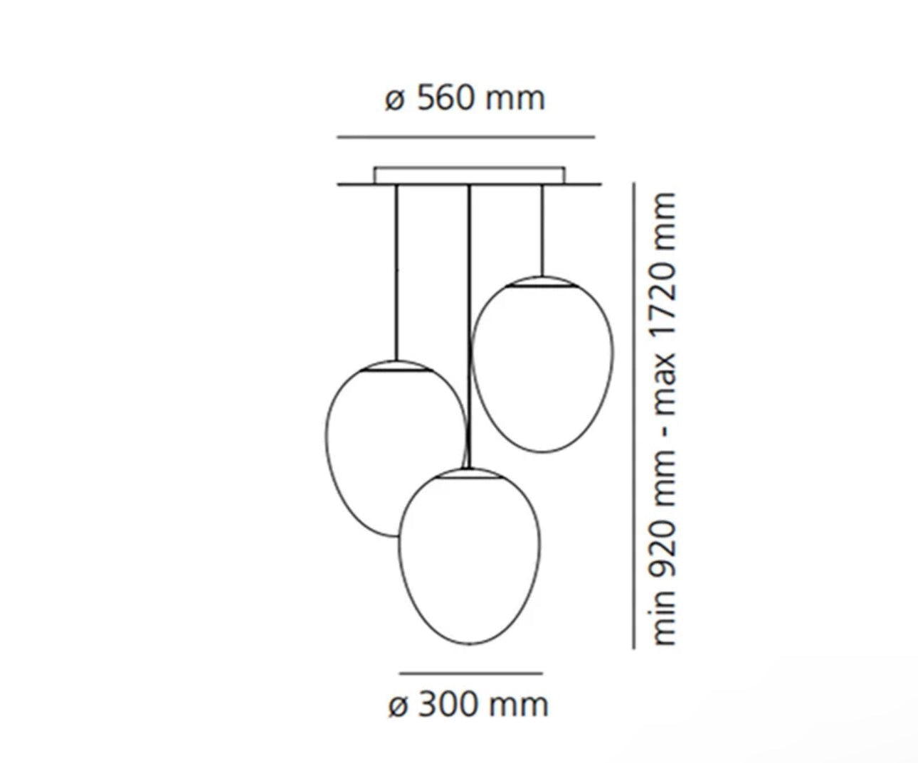 Stellar Nebula Pendant Lamp - Frosted Glass in Small (22cm) & Medium (30cm) - Modern Scandinavian Design - Lamps