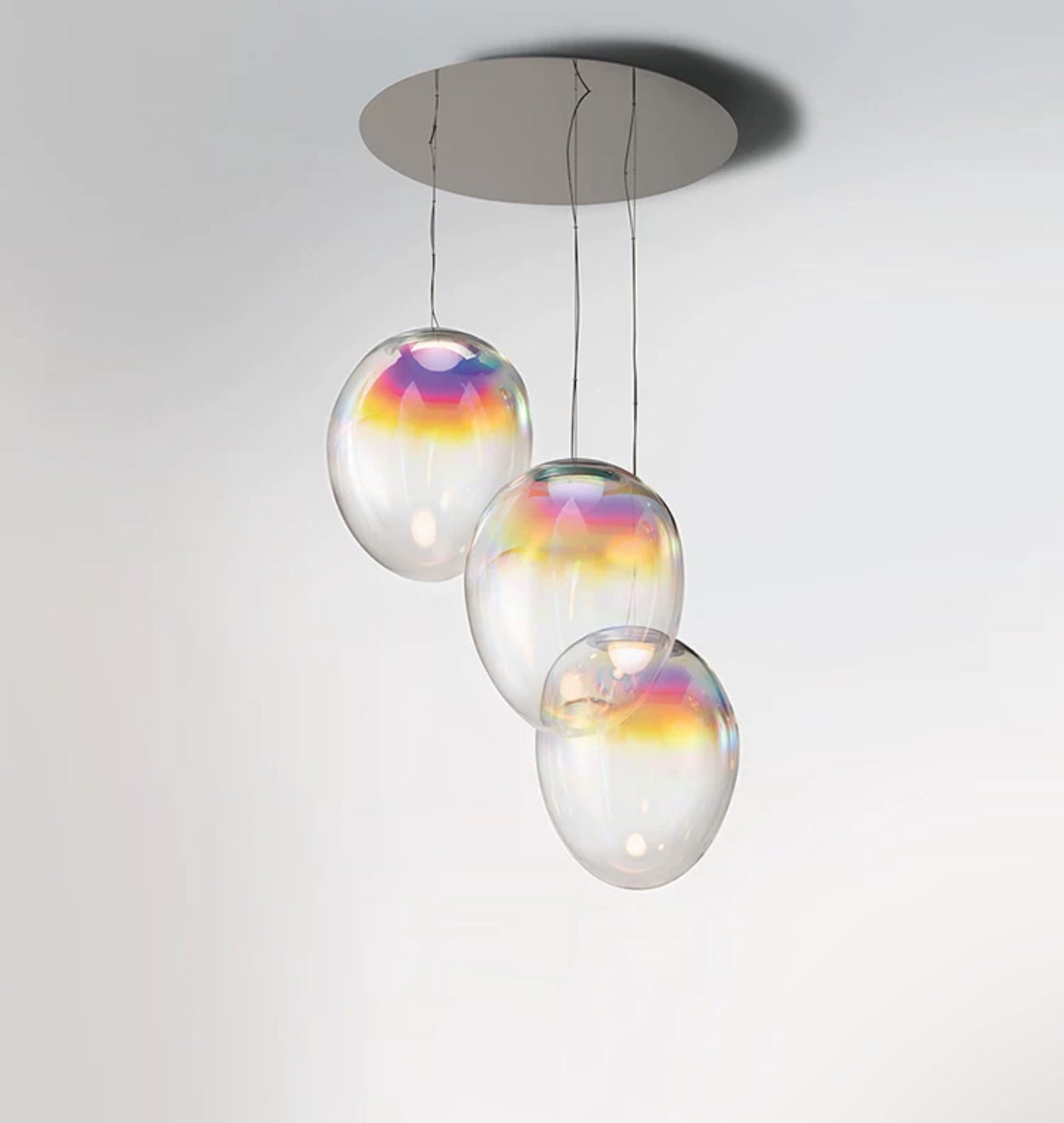 Stellar Nebula Pendant Lamp - Frosted Glass in Small (22cm) & Medium (30cm) - Modern Scandinavian Design - Lamps