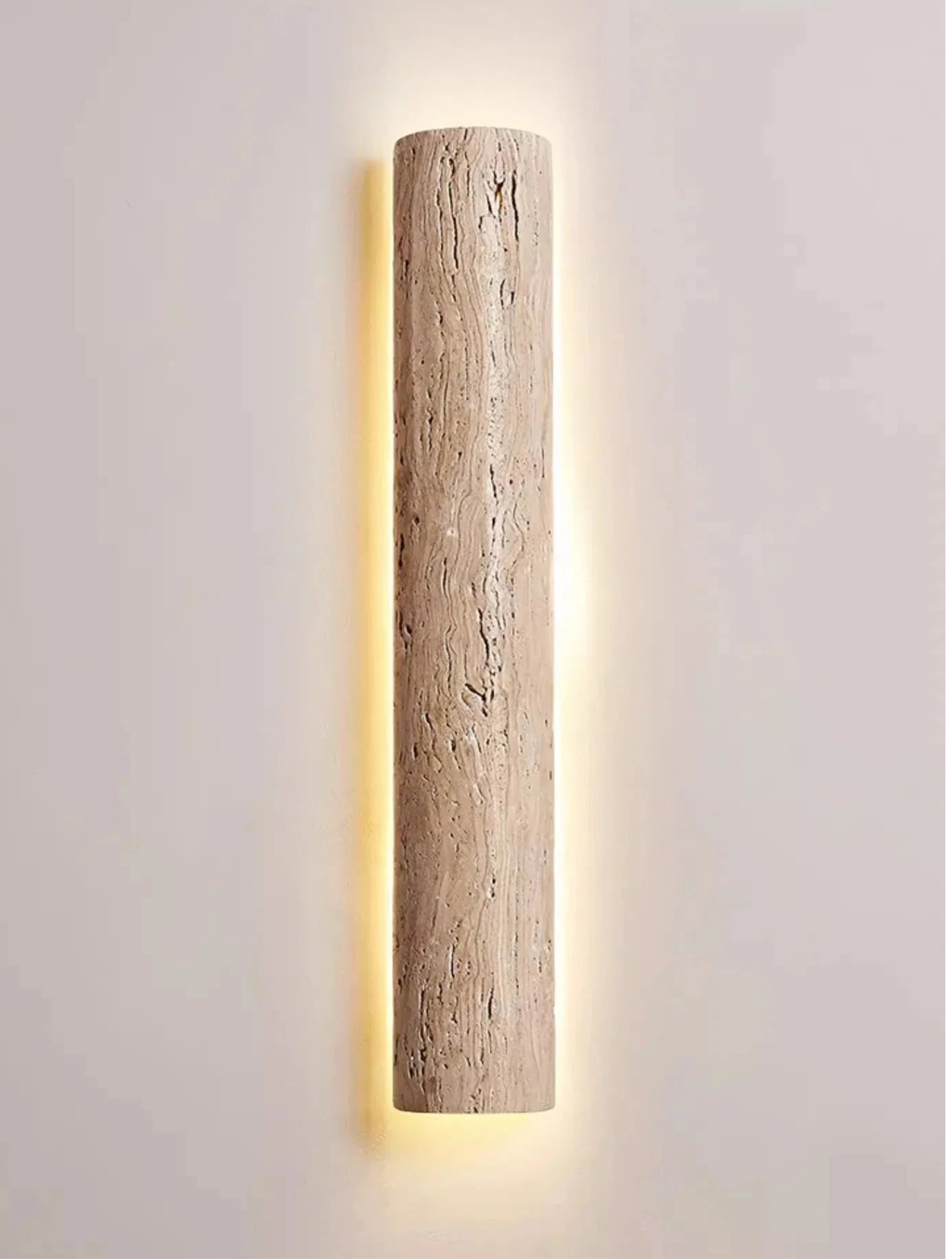 Taupe Natural Travertine Stone Led Wall Sconce for Indoor Outdoor Home Hotel - Modern Sconces