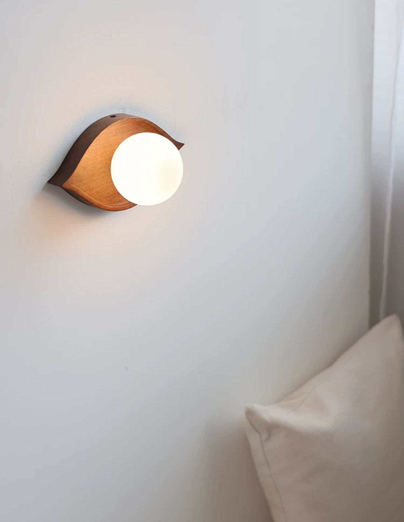 Japandi Design Walnut Wood 15x8cm Warm Led Lighting Elegant - Minimalist Wall Lamps