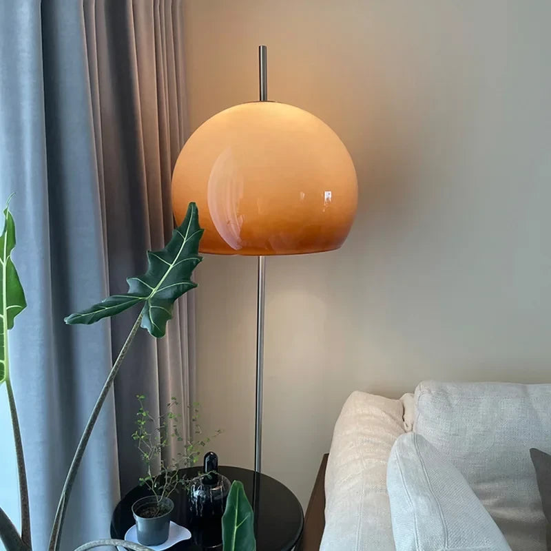 Orange Glass Bauhaus Harmony Collection: Table & Floor Lamps - Modern