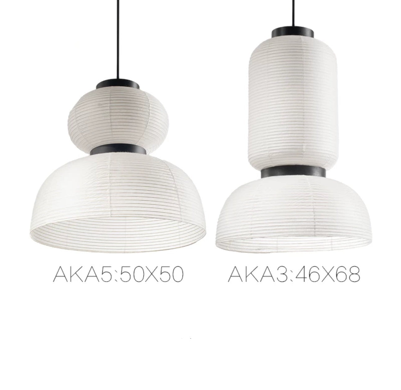 Aka-4 Paper Lantern Lamp - Minimalist Japanese Craftsmanship - Pendant Lamps