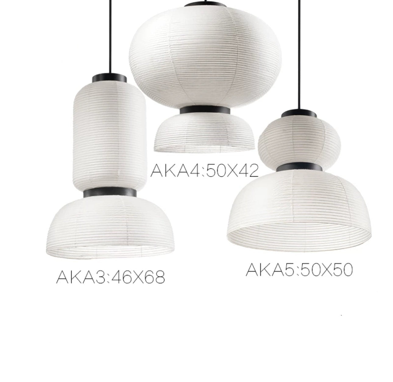 Aka-4 Paper Lantern Lamp - Minimalist Japanese Craftsmanship - Pendant Lamps