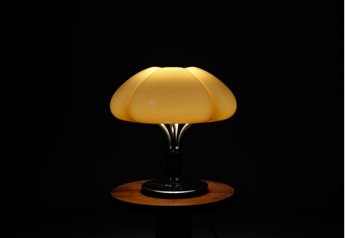 Quadrifoglio Floor Lamp Table Orange Glass Lampshade For Living Room - Modern Lamps