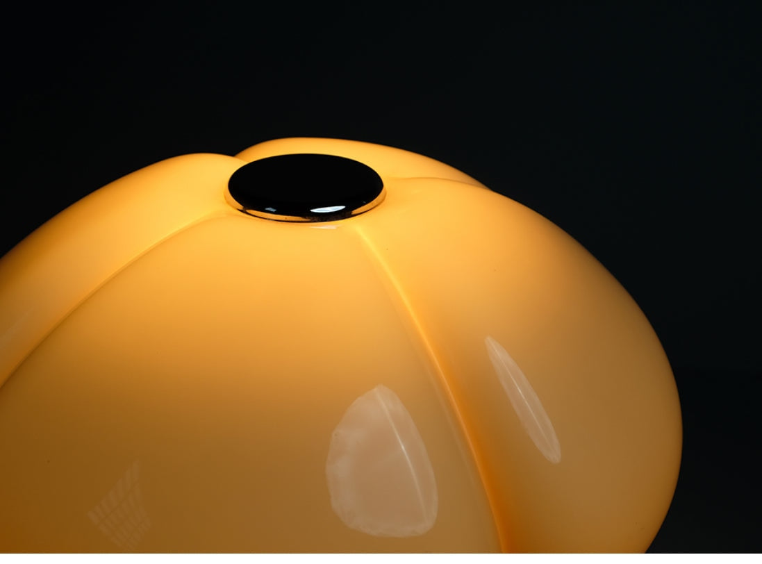 Quadrifoglio Table Lamp Orange Glass Lampshade For Living Room - Modern Lamps
