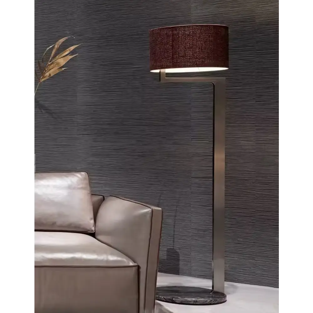 Modern Sculptural Metal Floor Lamp | Architectural Statement Piece | Red - Lamps