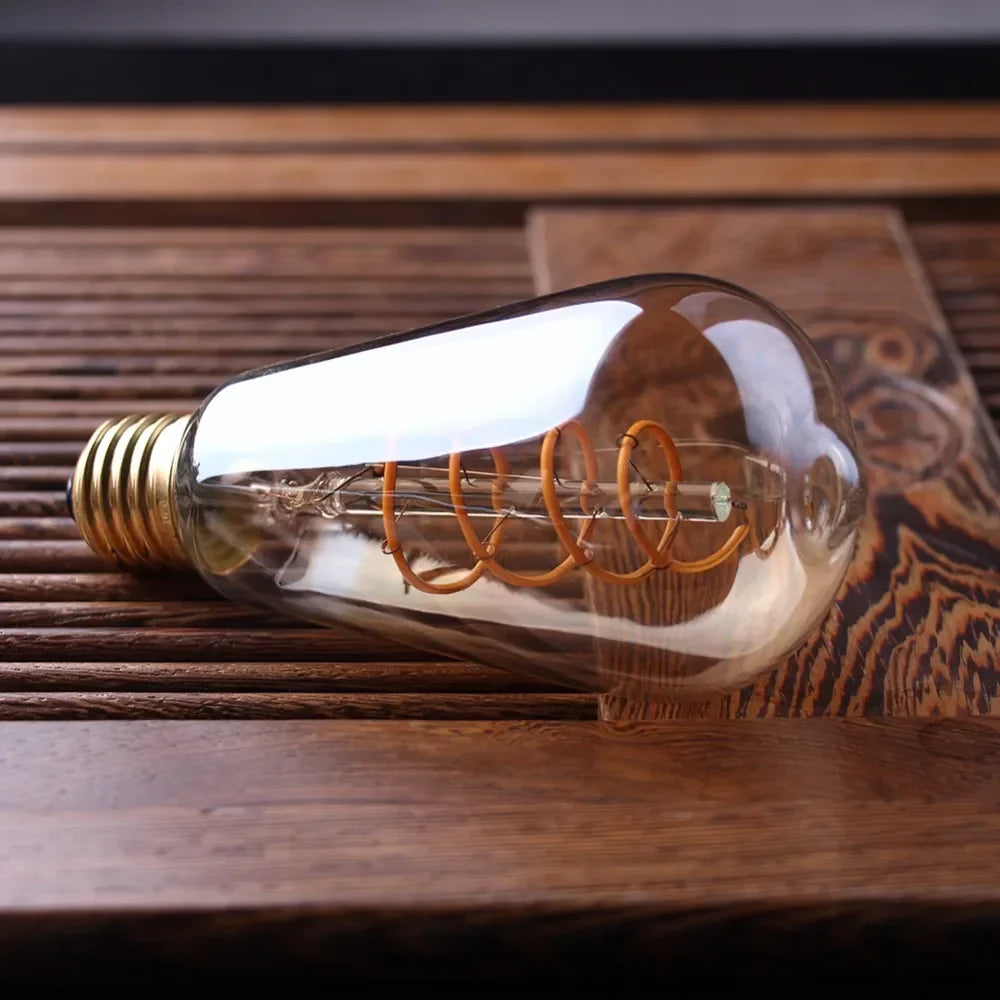 Retro Vintage Led Filament Bulb | Warm White Dimmable Decorative Light For Living Room Bedroom Or Industrial Spaces