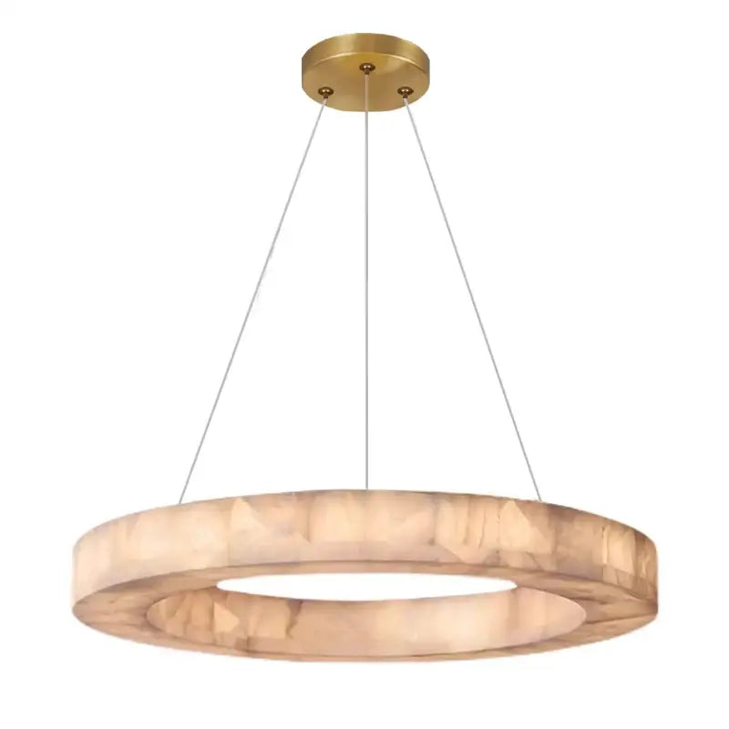 Rivage Round Alabaster Chandelier for Dining Room Living Room | Modern Decor | Casalola Lights - Chandeliers