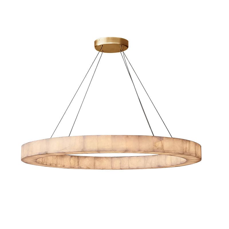 Rivage Round Alabaster Chandelier for Dining Room Living Room | Modern Decor | Casalola Lights - Chandeliers