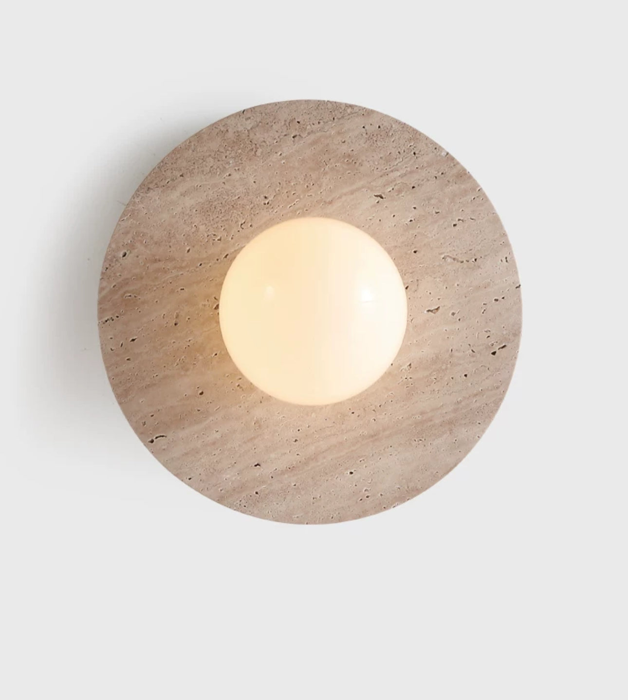 Round Marble 28cm Diameter Three Color Changeable Led Lighting Intelligent Control - Minimalist Wall Lamps