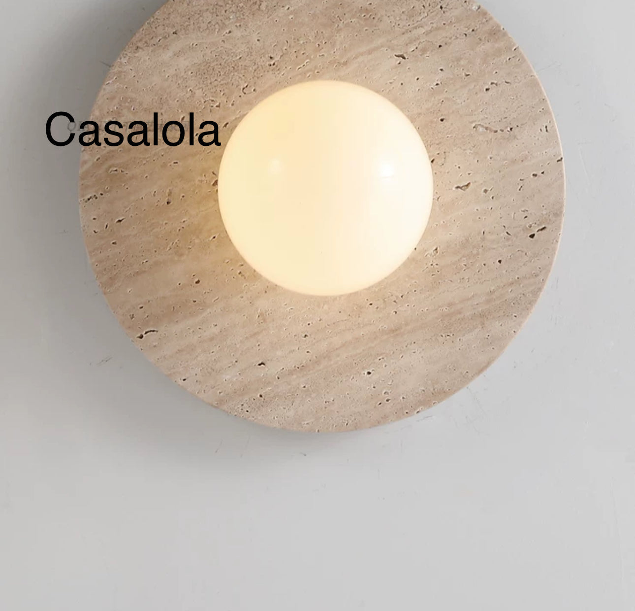 Round Marble 28cm Diameter Three Color Changeable Led Lighting Intelligent Control - Minimalist Wall Lamps