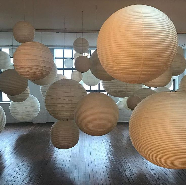 Akari Round Paper Lanterns | Noguchi Lamps | Authentic Japanese Rice | Casalola - Pendant Lamps