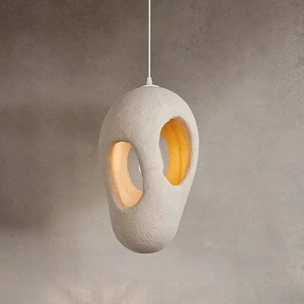 Sculptural Japandi Pendant Lamp Resin Light Fixtures for Dining Room Kitchen Living - Lamps