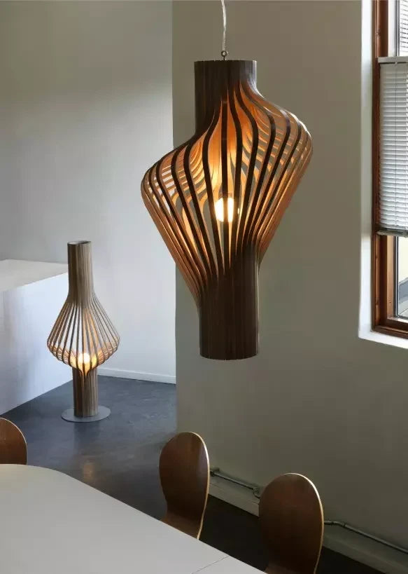 Diva Wood Lamps Series | Floor & Ceiling For Architectural Homes - Pendant Lamps