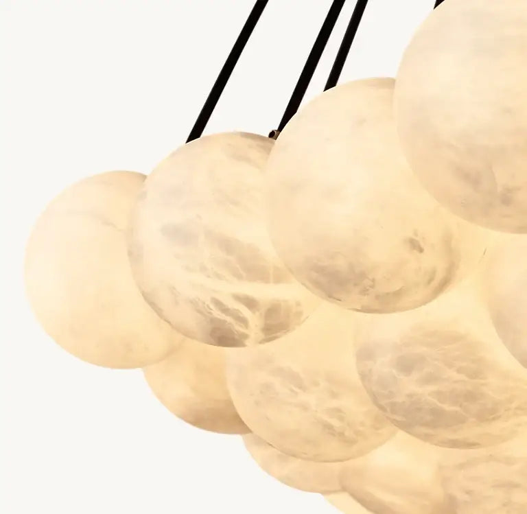 Etoile Alabaster Chandelier for Dining Room Living Stairs Nursery | Casalola Lights - Chandeliers