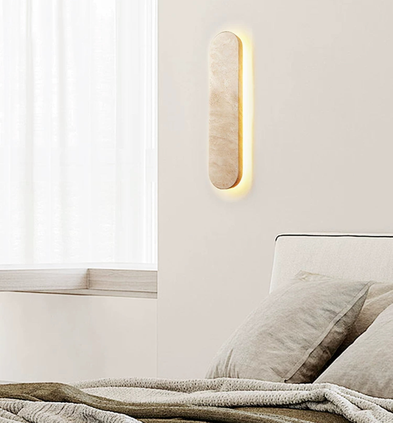 Marble Waterproof Led Wall Lamp | Wabi-sabi Minimalist Lighting for Indoor & Outdoor use - Lamps