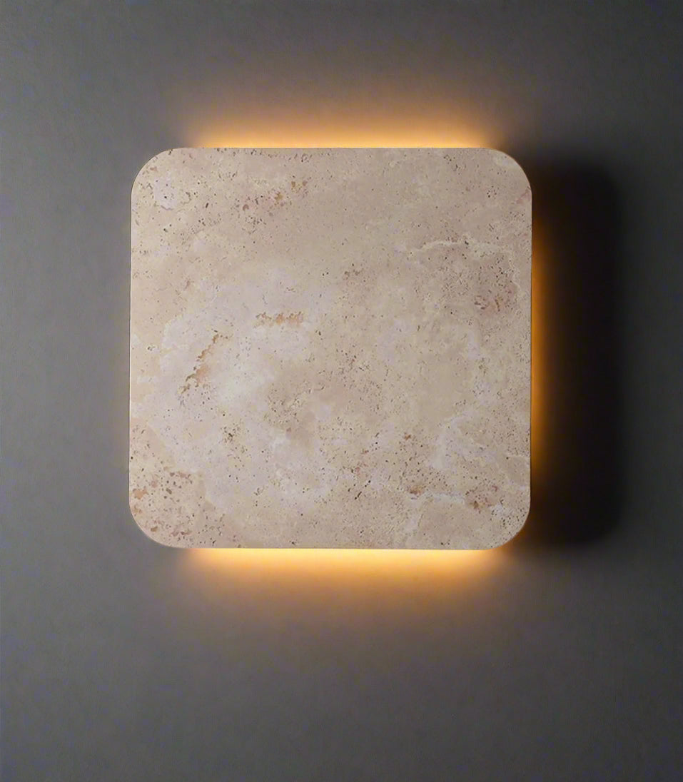 Luxury Waterproof Marble Wall Light – Modern Square Sconce for Indoor & Outdoor Spaces - Minimalist Lamps