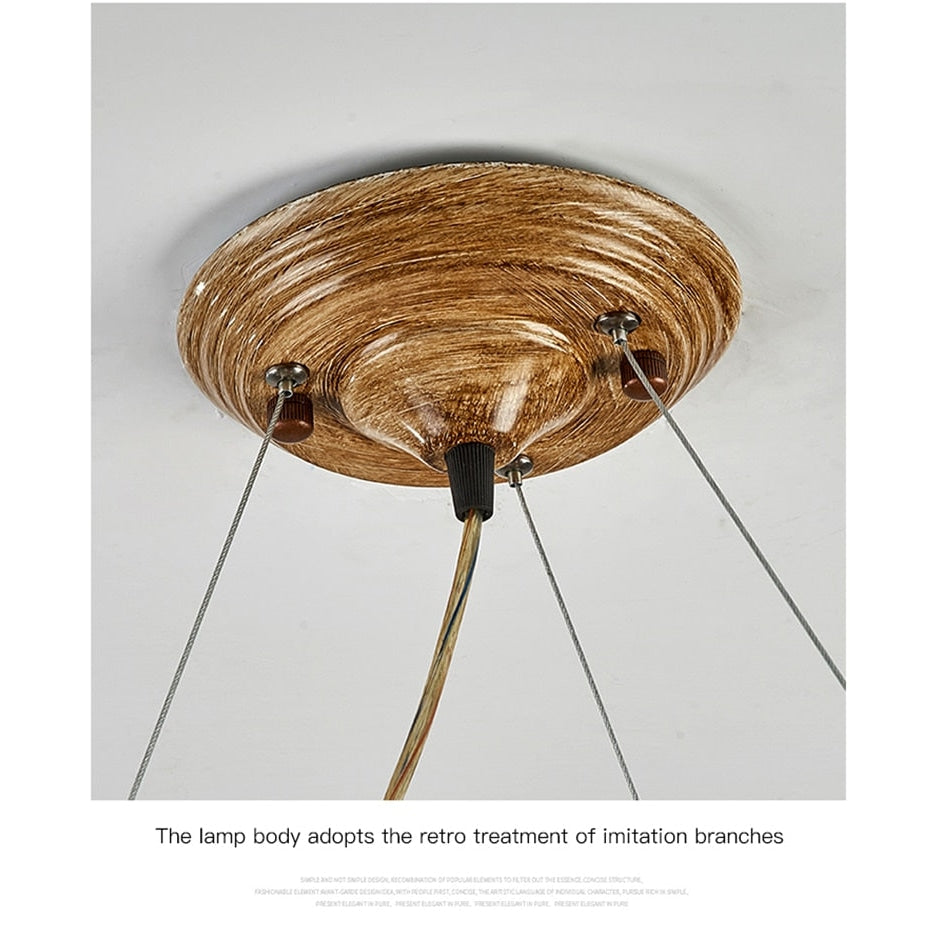 Tree Branch Ceiling Light Fixtures | Chandelier For Rustic Biophilic Design - Chandeliers