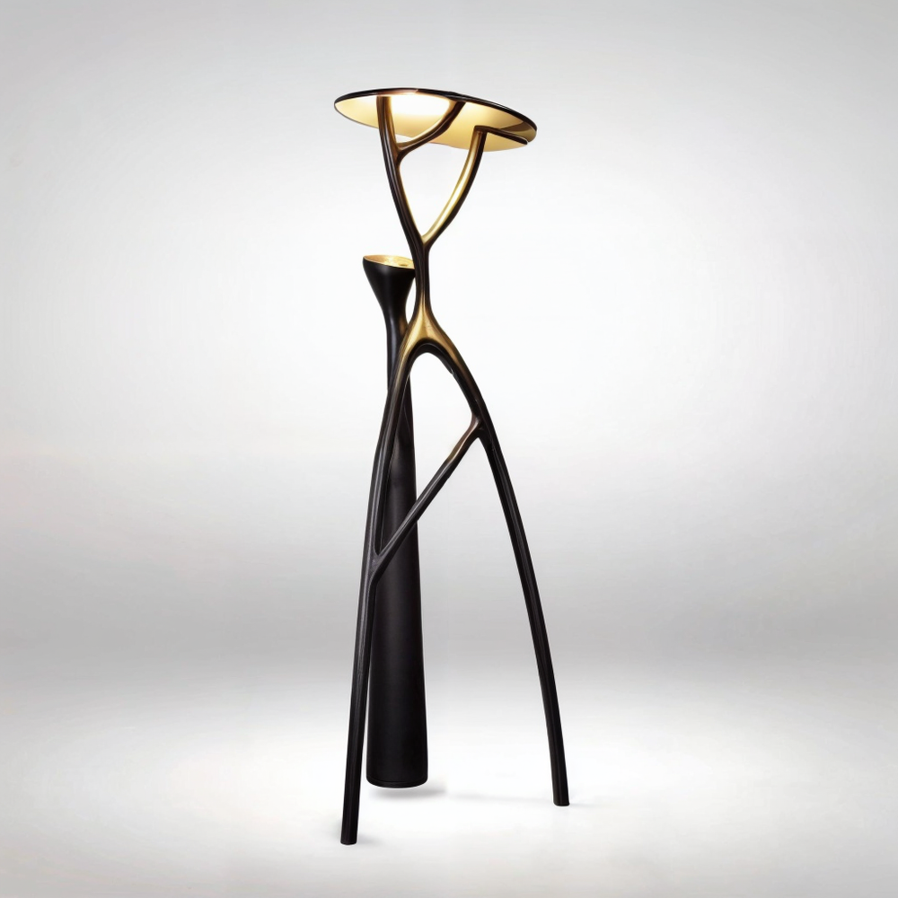 Sculpture Floor Lamps Unique Black Resin Desert Tree | Casalola