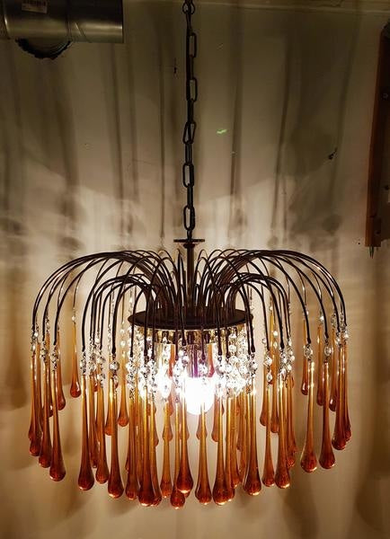 Murano Chandelier | Dining Room Light Fixtures | Italian Water Drop For Living Hotel - Chandeliers