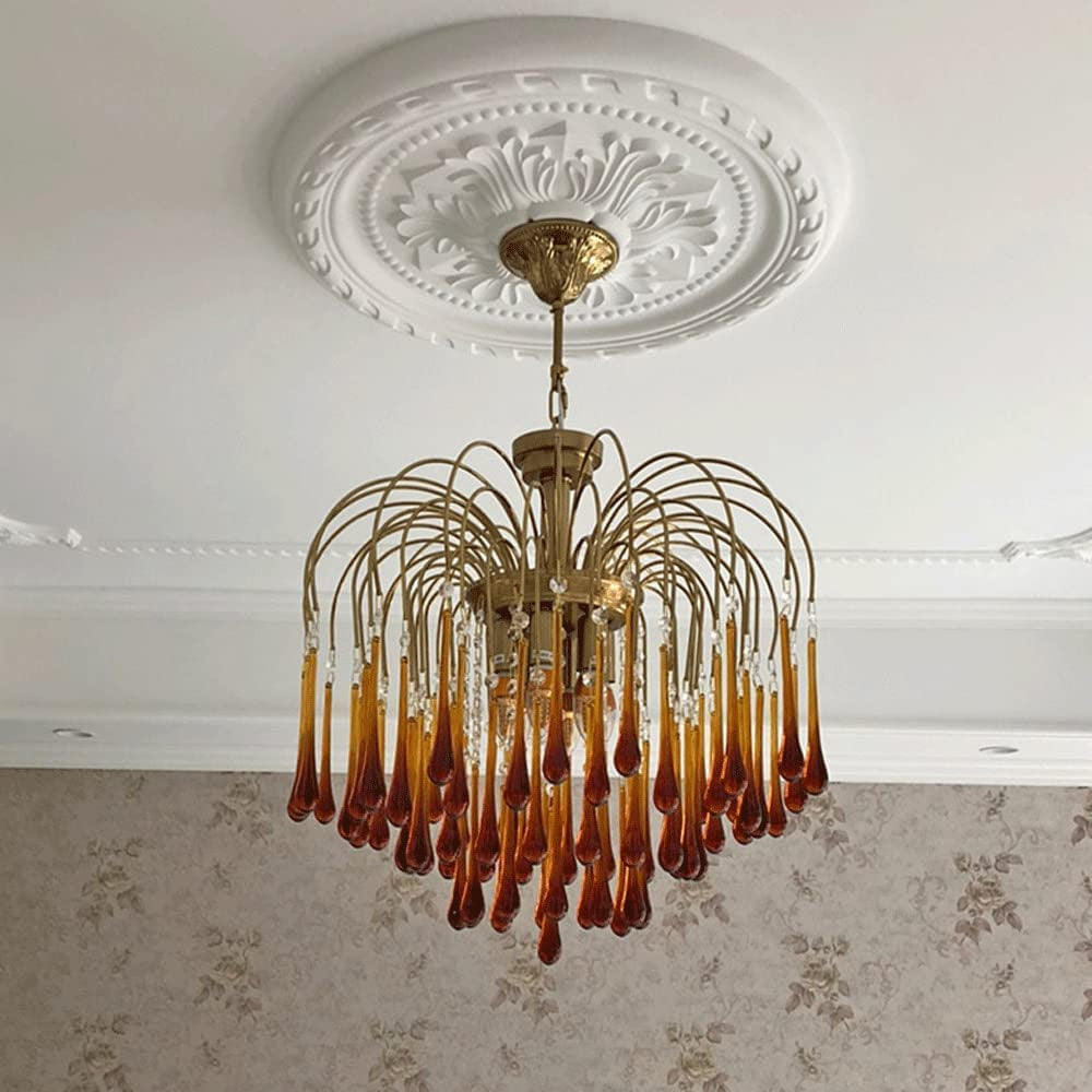 Murano Chandelier | Dining Room Light Fixtures | Italian Water Drop for Living Hotel - Chandeliers