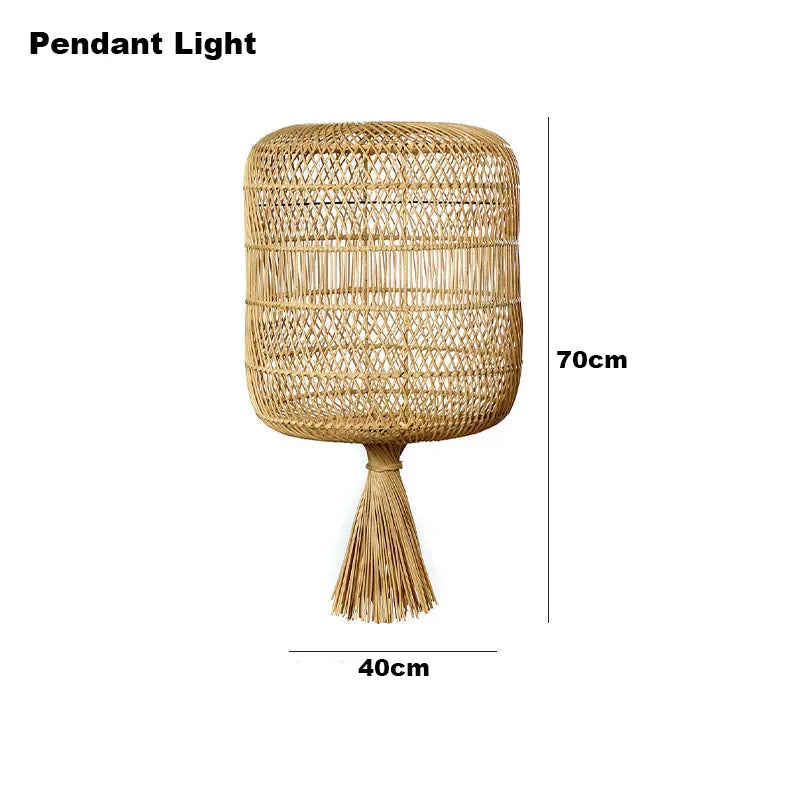 Vintage Handcrafted Bamboo Lamp Collection Floor Lamps Pendant Natural Material - Lamps