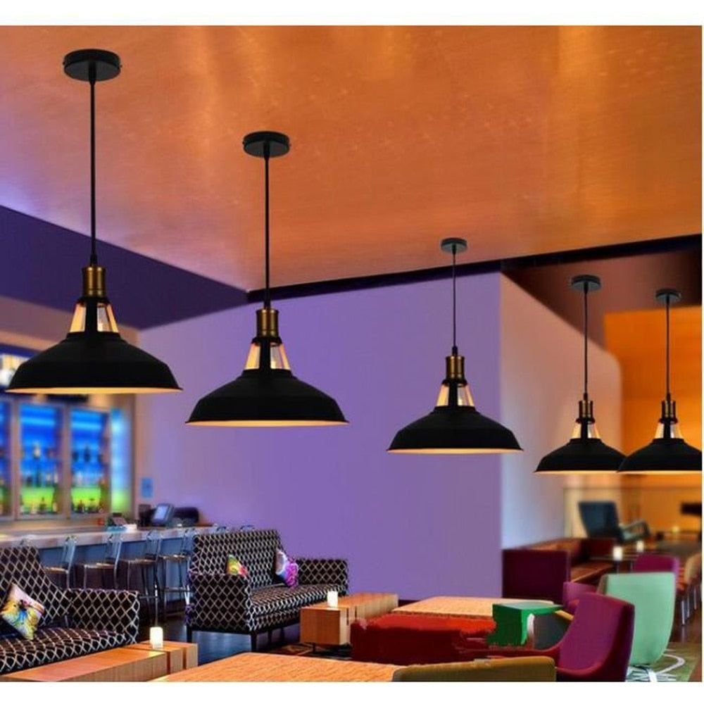 Vintage Industrial Metal Single Pendant Lights Bar Restaurant Dining Room - Lamps