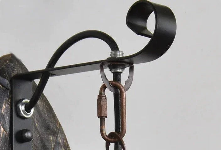 Vintage Industrial Wood Iron Wall Lamp For Living Room Dining - Minimalist Lamps