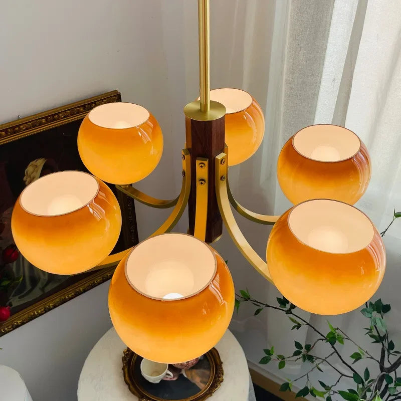Vintage Orbital Chandelier For Living Room Dining - Semi-flush Mounts
