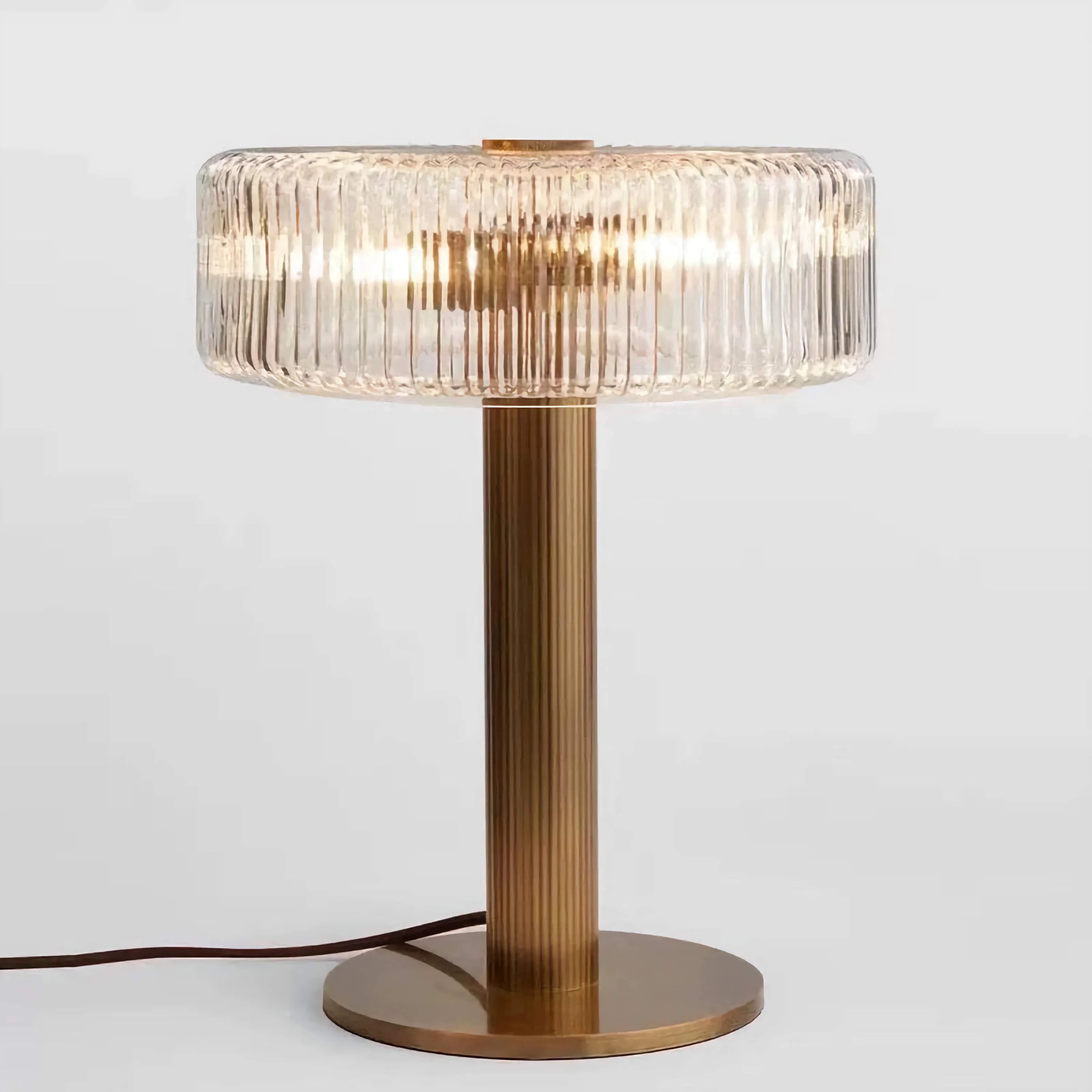 Mid-Century Modern Table Lamp Brass Accent Lighting for Living