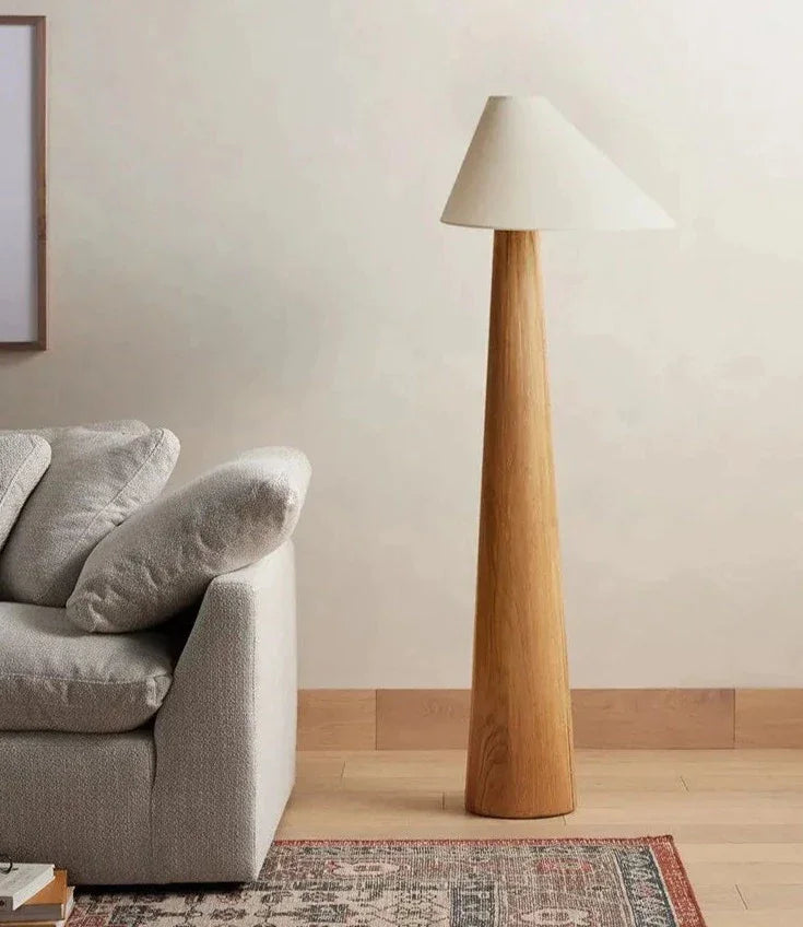 Vintage Solid Wood Floor Lamp For Living Room Bedroom Japandi Lamps - Minimalist Floor Lamps