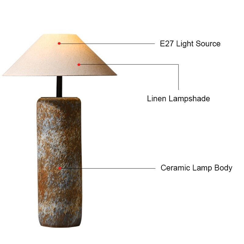 Japandi Floor Lamp | Luxurious Ceramic Standing Light for Living Rooms & Bedrooms - Table Lamps