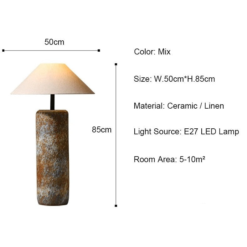 Japandi Floor Lamp | Luxurious Ceramic Standing Light for Living Rooms & Bedrooms - Table Lamps