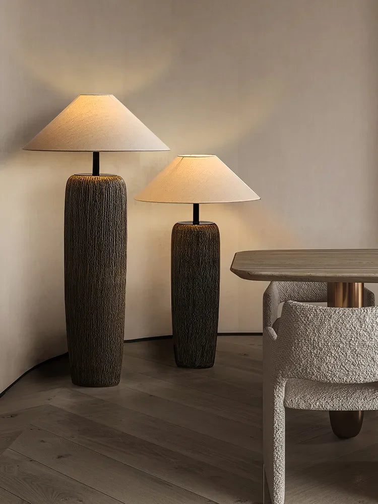 Wabi Sabi Floor Lamps | Living Room | Ceramic Vintage Chic - Minimalist Floor Lamps