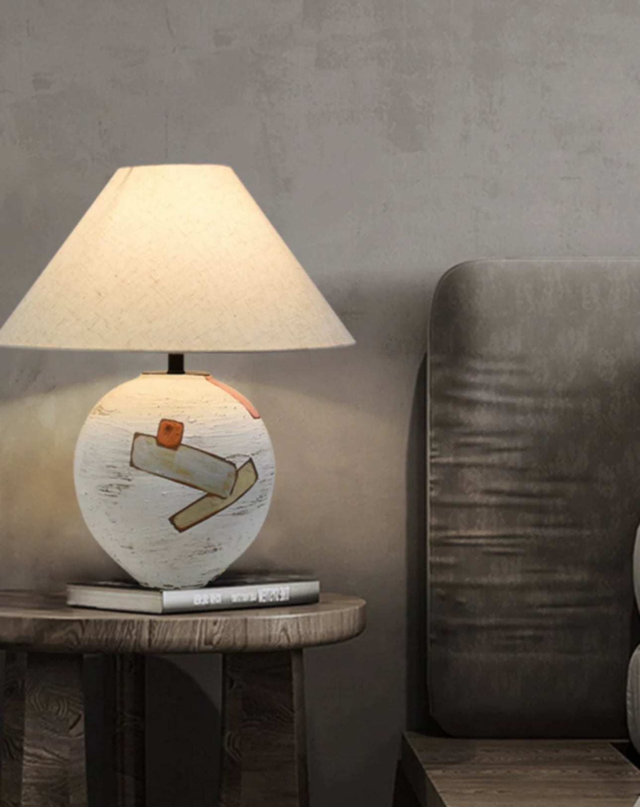 Wabi-sabi Ceramic Table Lamp ?? Perfect for Living Room or Bedroom - Minimalist Lamps