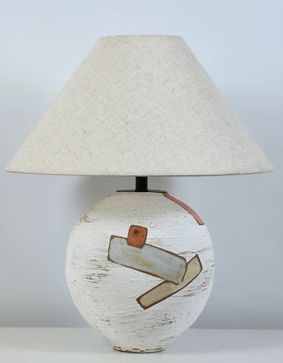 Wabi-sabi Ceramic Table Lamp – Perfect For Living Room Or Bedroom - Minimalist Lamps