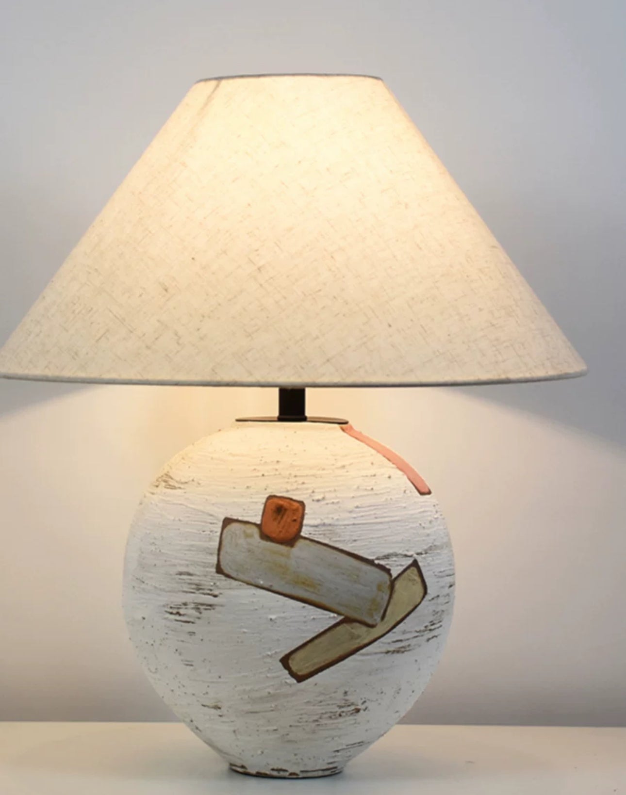 Wabi-sabi Ceramic Table Lamp – Perfect for Living Room or Bedroom - Lamps