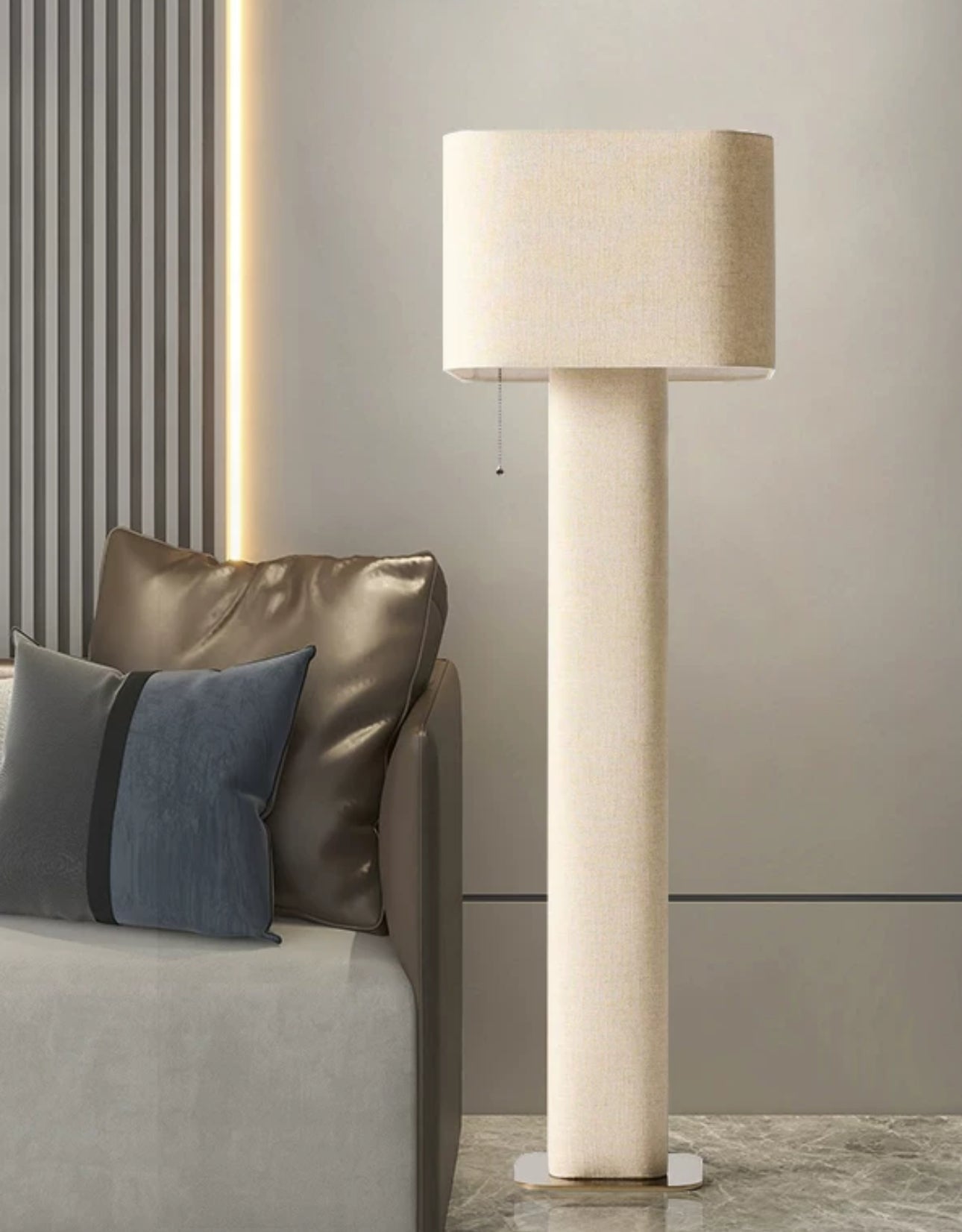 Modern Minimalism Fabric Floor Lamp for Luxury Living Room - Lamps