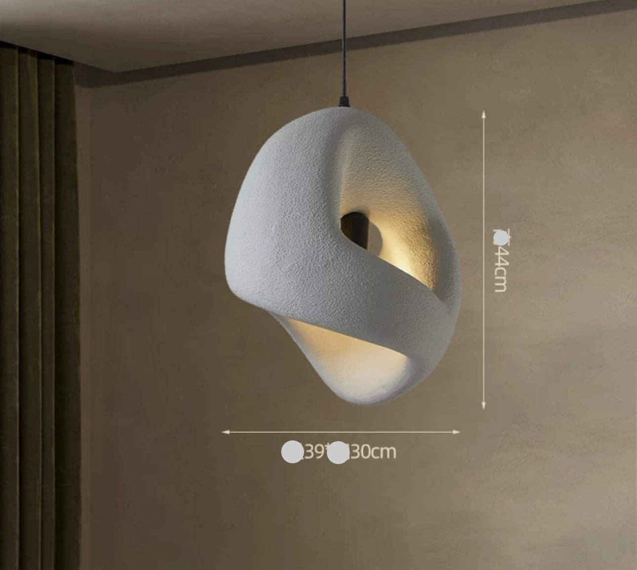 Wabi Sabi Ceiling Light Fixtures | Minimalist Resin Lighting for Warm Elegant Interiors - Pendant Lamps